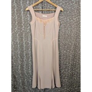Michaa Sleevless Mauve Bodycon Flare Dress Women's XS
